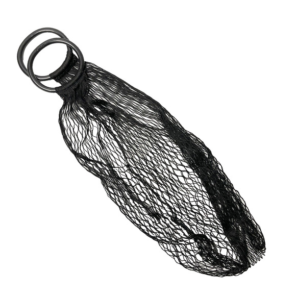 Vintage 1960s Woven Mesh Net Bag Grocery Tote Shopper Reusable Round Handle - Picture 2 of 5